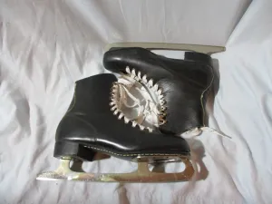 Mens CANADA Leather Figure Ice Hockey Skates BLACK Winter 11 Skating