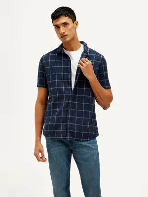 Men's Checkered Slim Fit LinenShirt