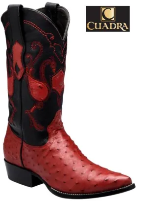 Men's CUADRA Boots Ostrich Red Puntal - B2AVA1