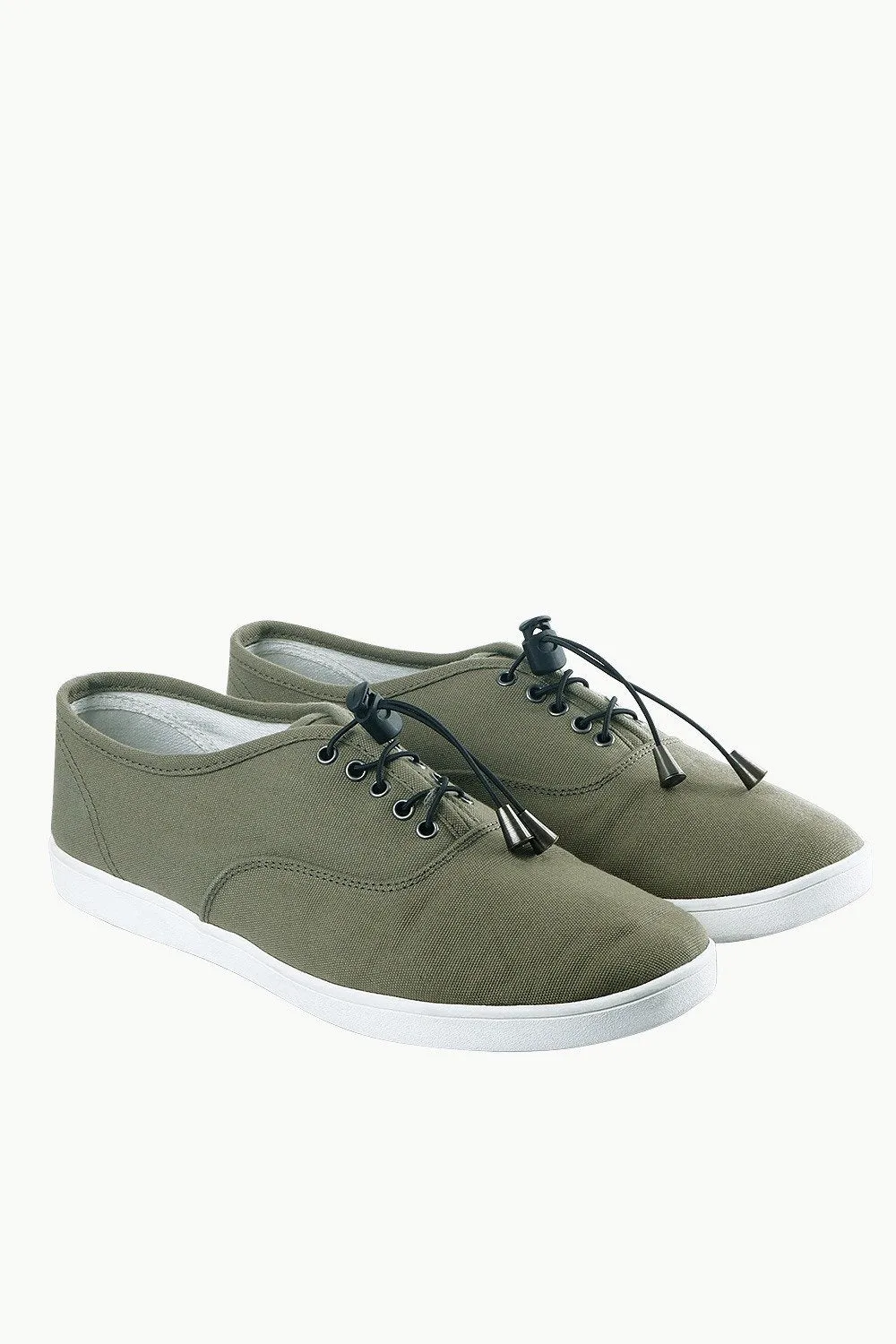 Men's Elastic Tassel Green Boat Shoes