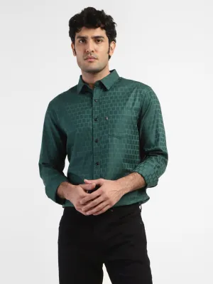 Men's Geometric Slim Fit Shirts