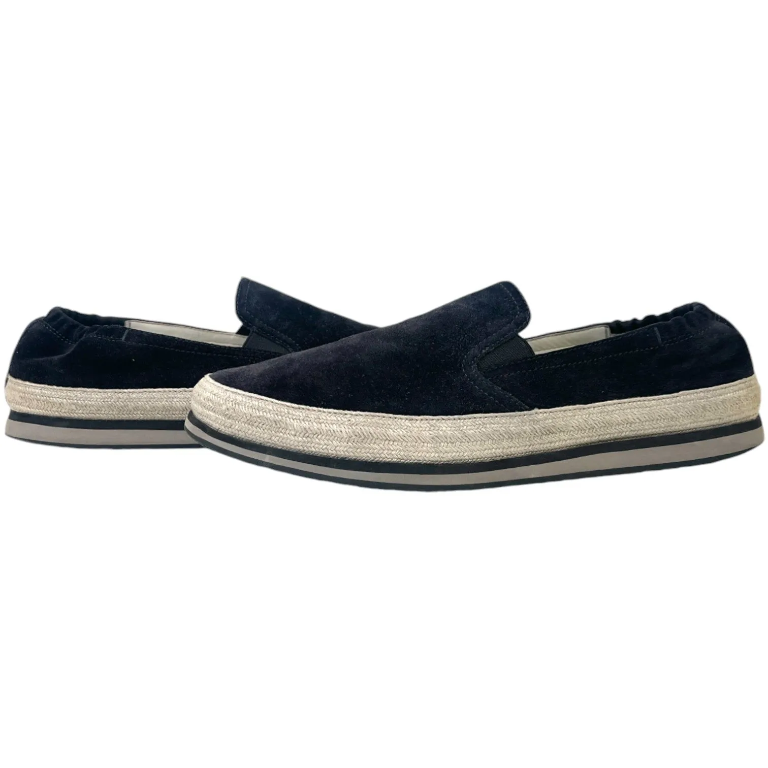 Men's Suede Espadrilles Black Size EU 43.5 / UK 9.5