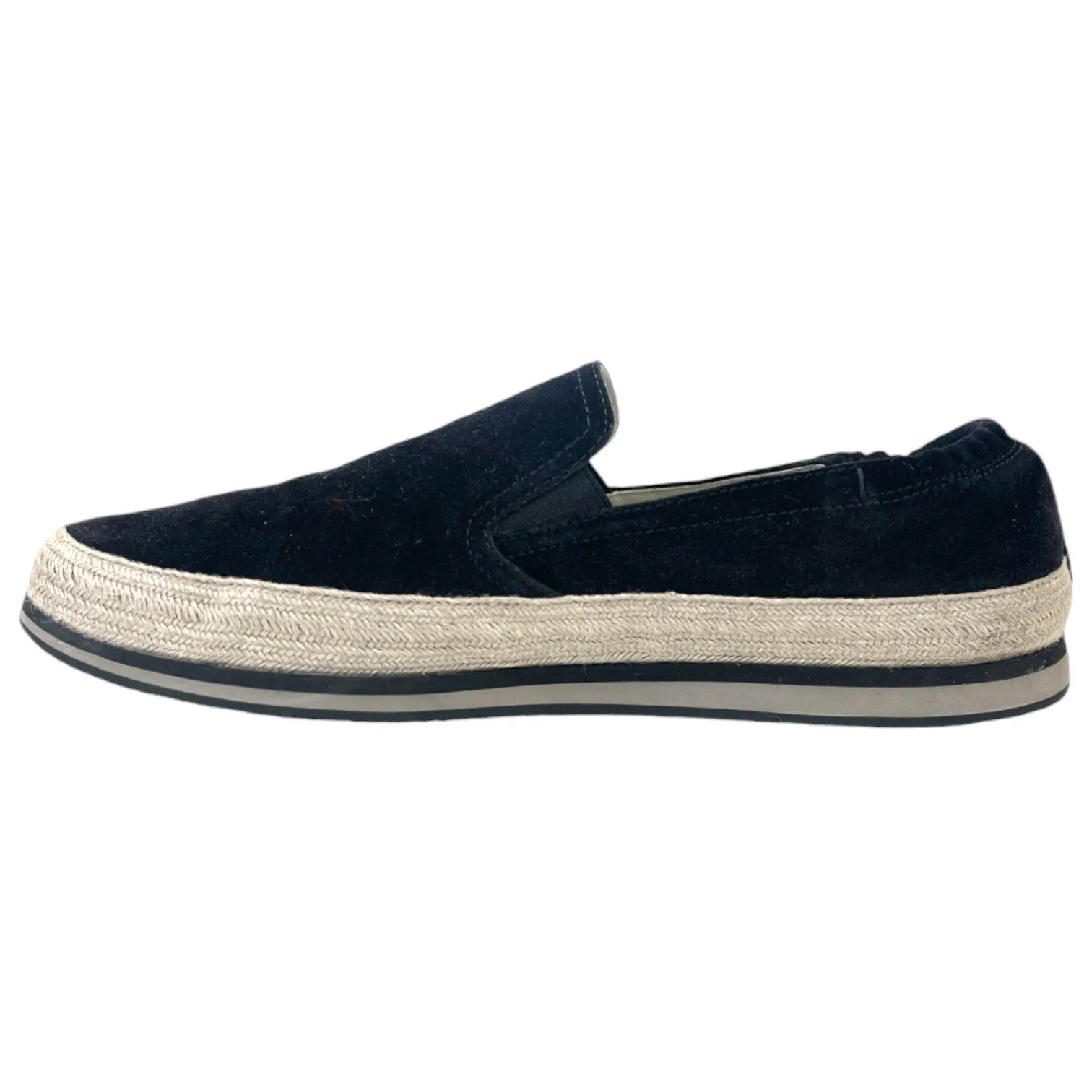 Men's Suede Espadrilles Black Size EU 43.5 / UK 9.5