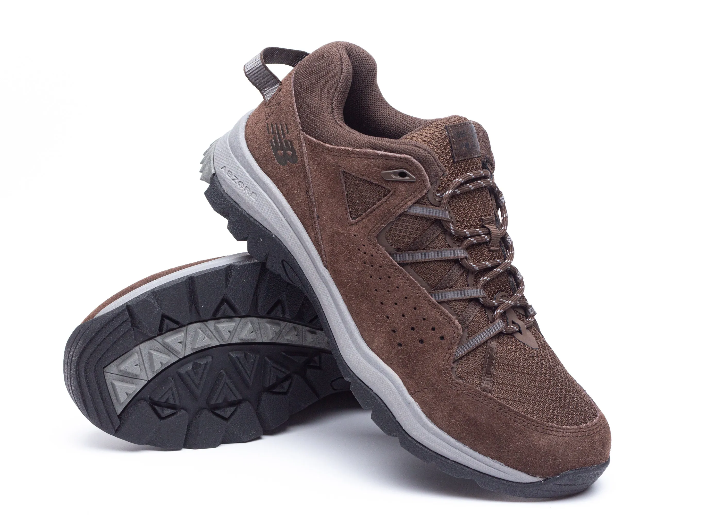 Mens Wide Fit New Balance MW669LC2 Brown Hiking Trainers