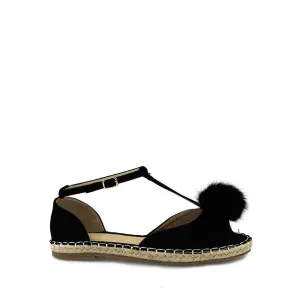 MERCY Flat Anklestrap Pom Pom Sandal