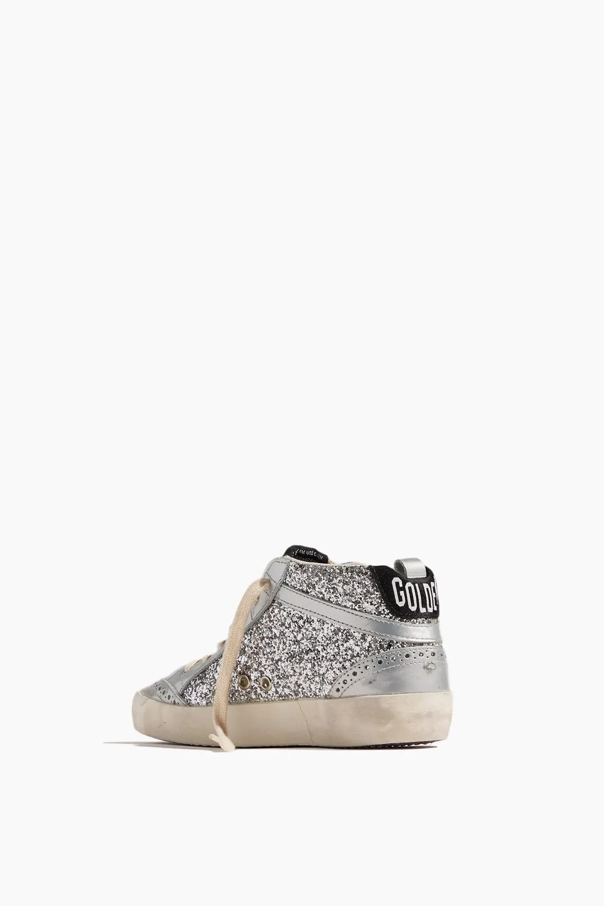 Mid Star Sneaker in Silver/Ivory/Black