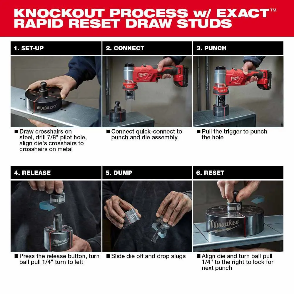 Milwaukee 2677-23 M18 FORCELOGIC 6T Knockout Tool 1/2" - 4" Kit