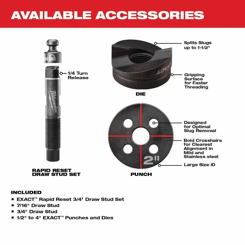 Milwaukee 2677-23 M18 FORCELOGIC 6T Knockout Tool 1/2" - 4" Kit