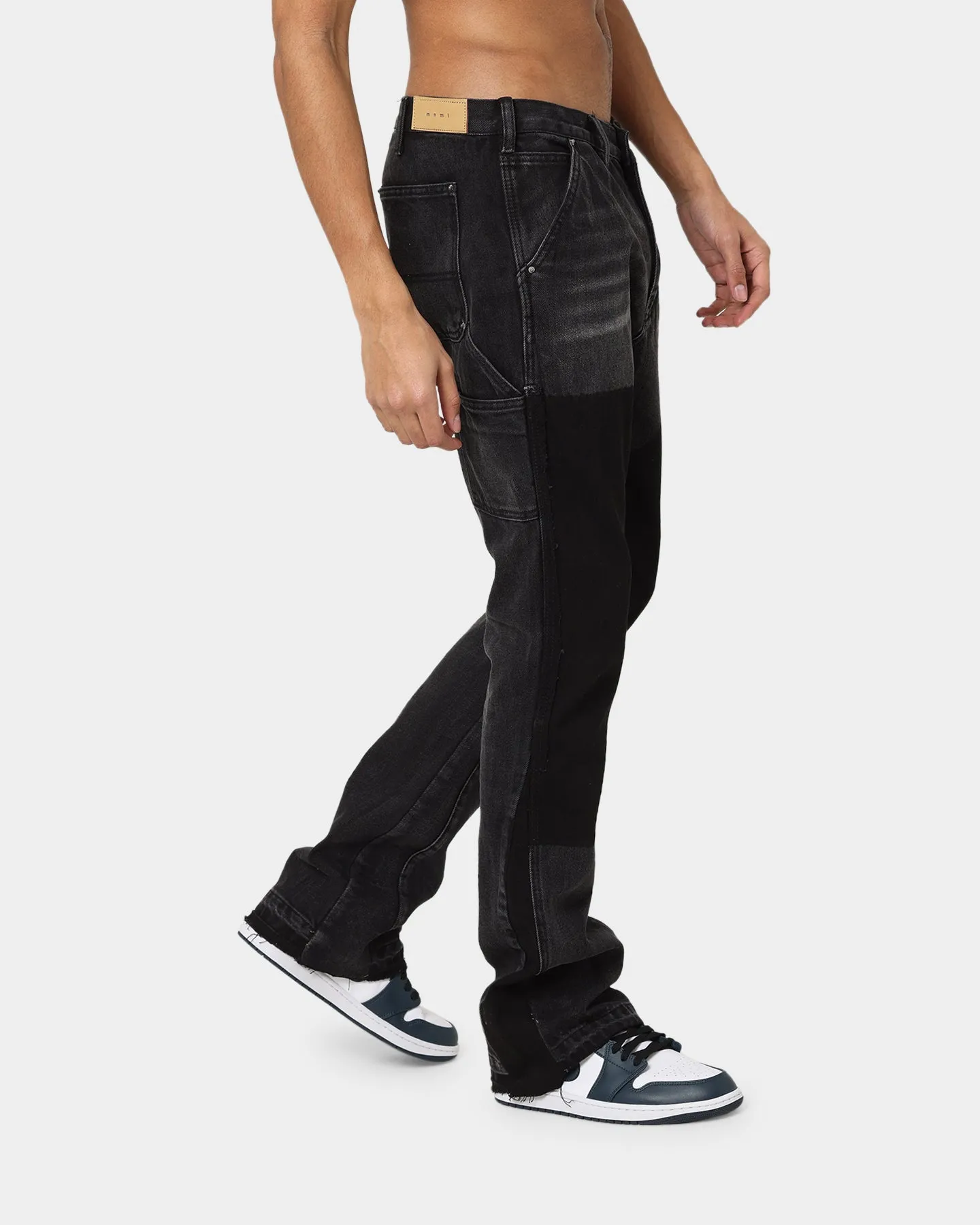 MNML B118 Flare Work Denim Jeans Black