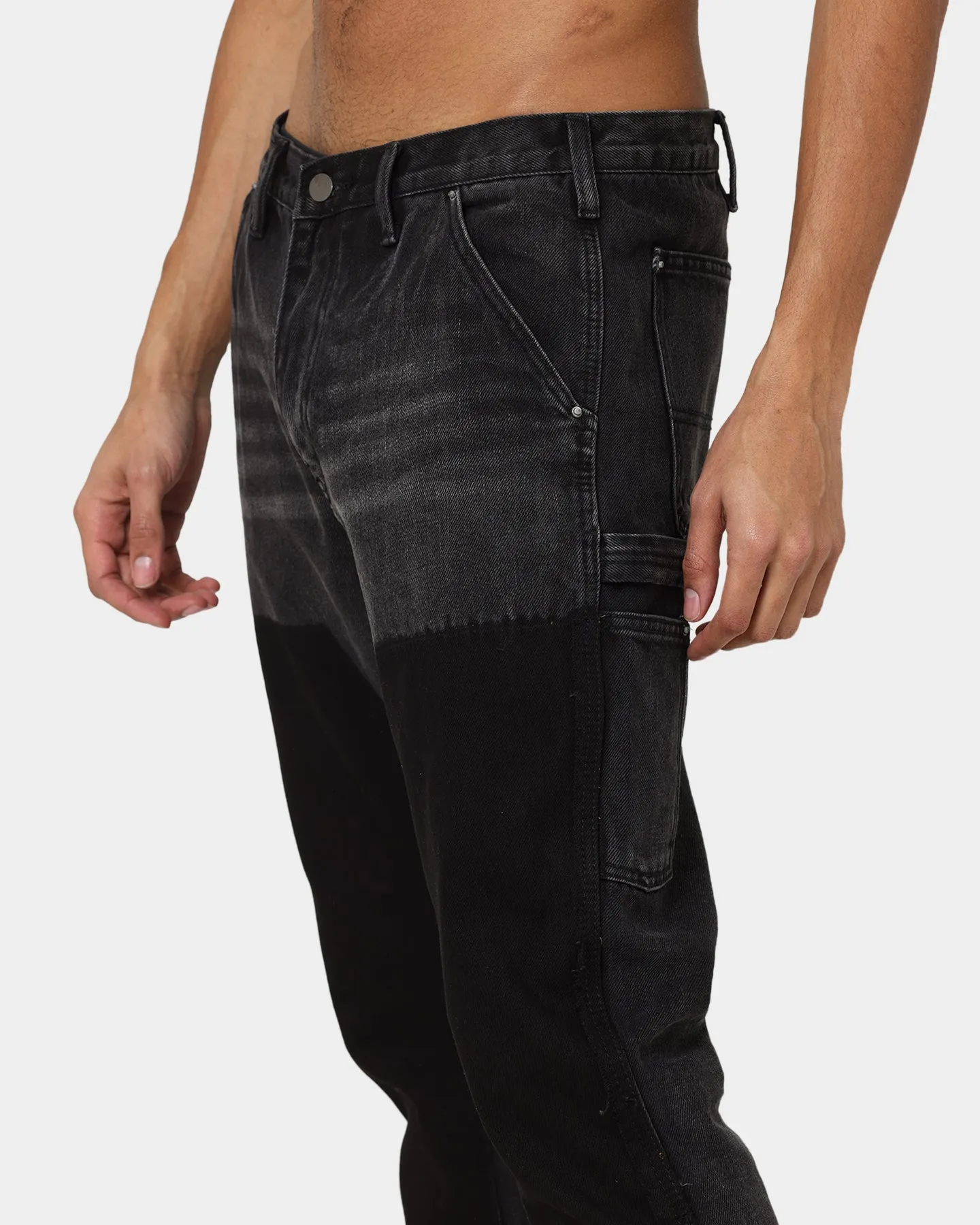 MNML B118 Flare Work Denim Jeans Black