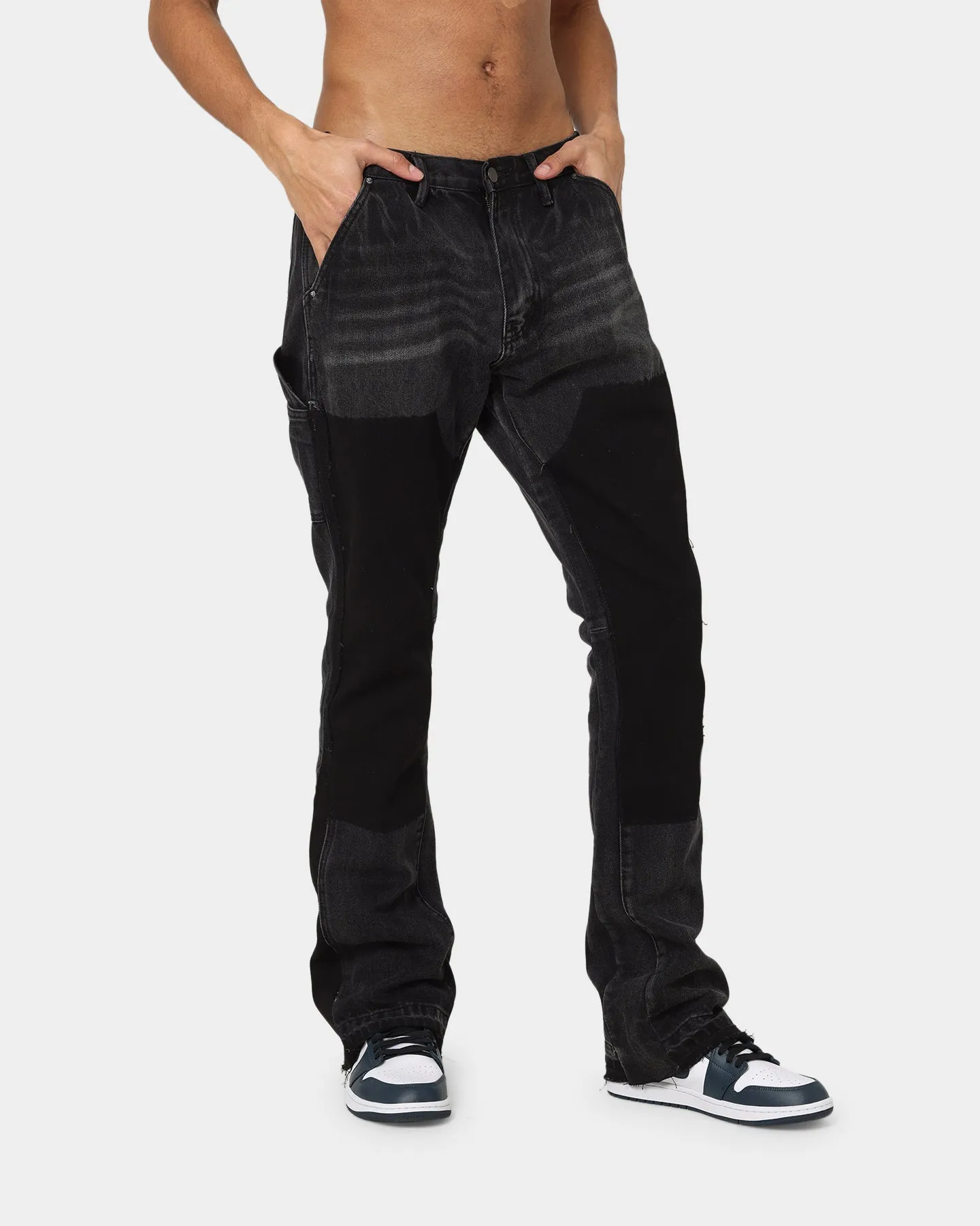 MNML B118 Flare Work Denim Jeans Black