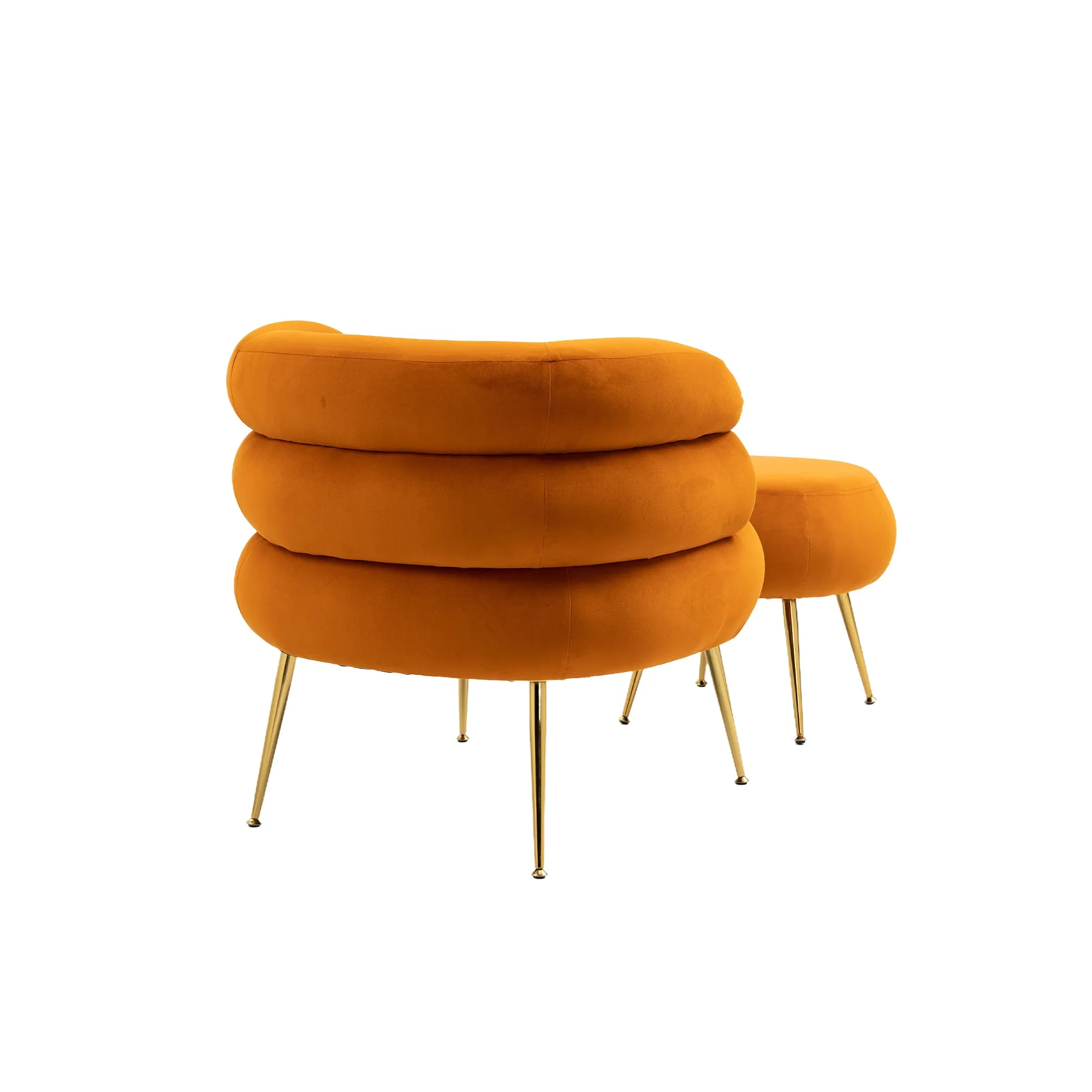 Modern Velvet Upholstered Armchair