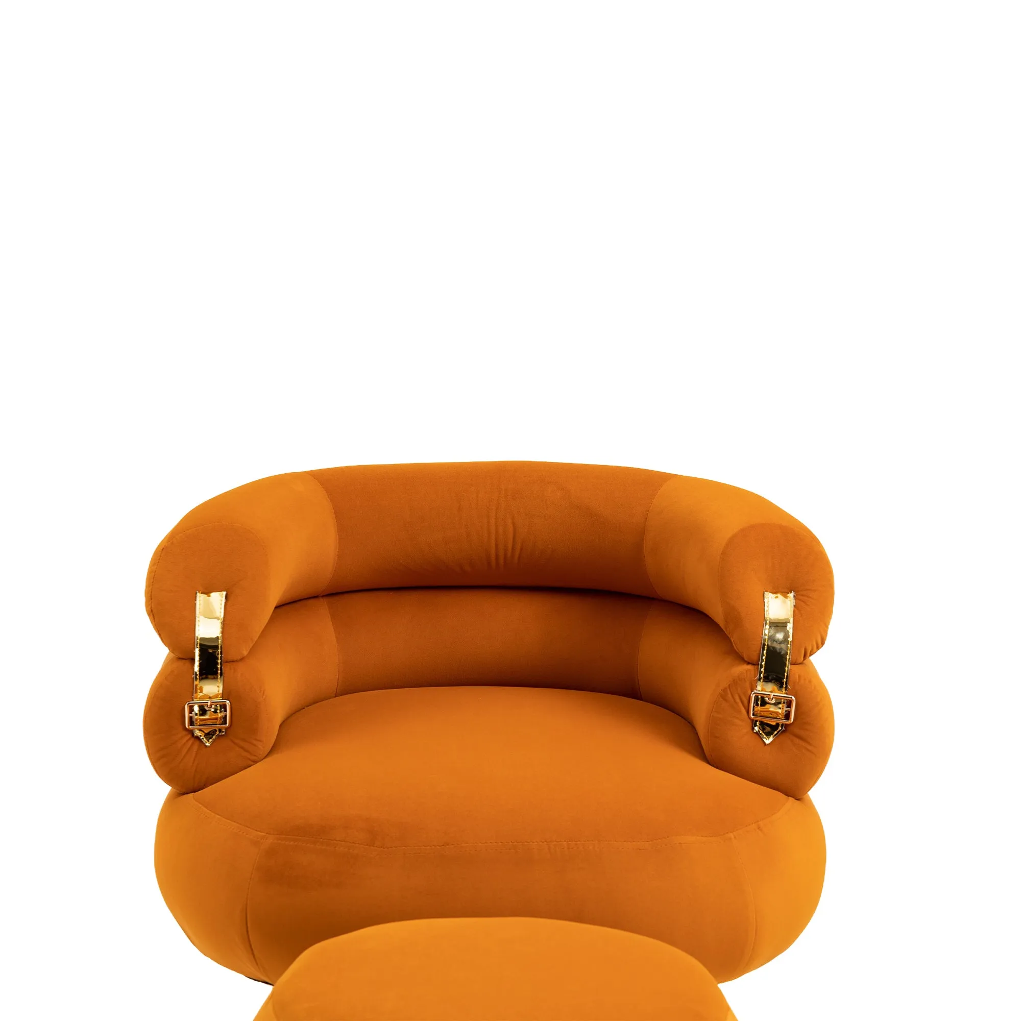 Modern Velvet Upholstered Armchair