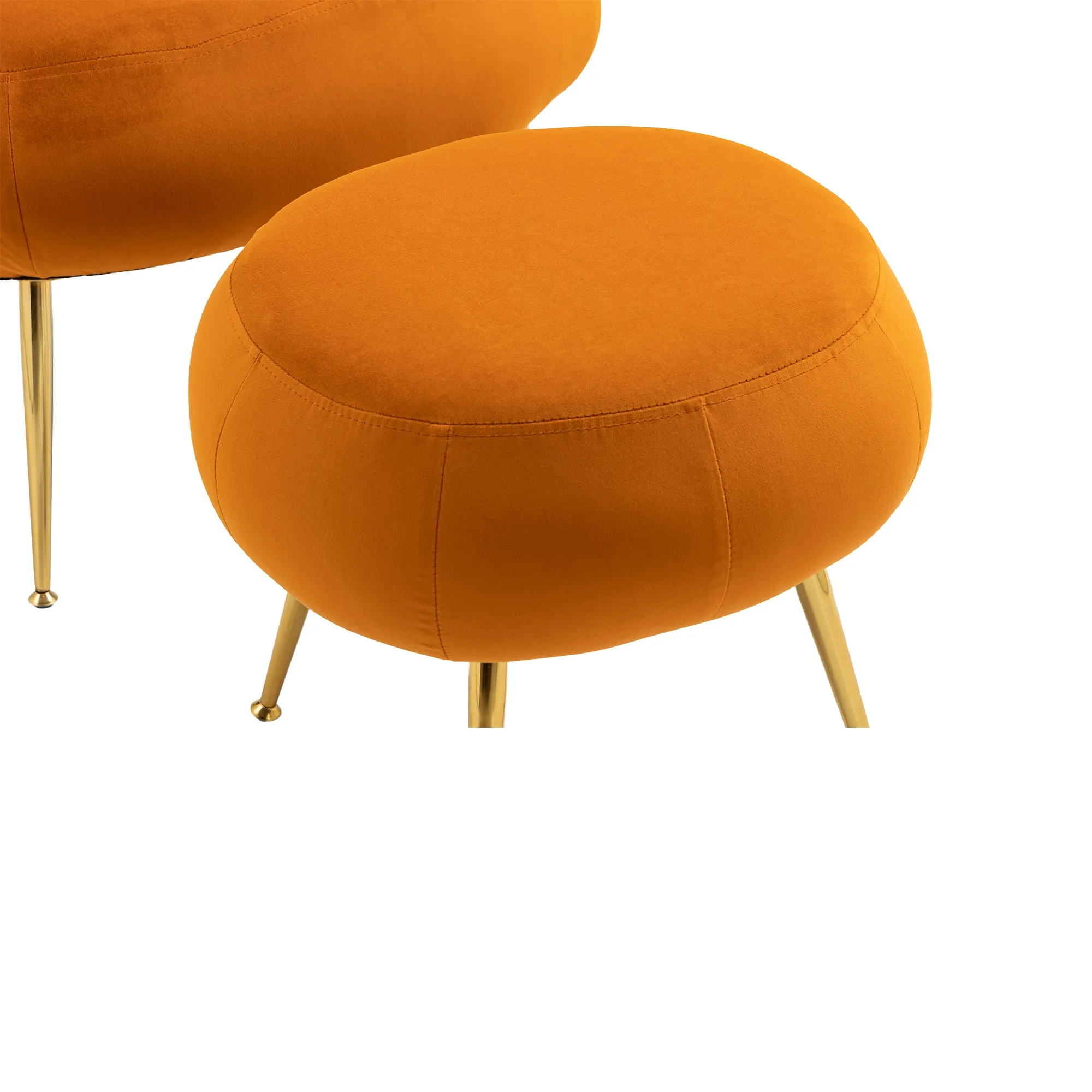 Modern Velvet Upholstered Armchair