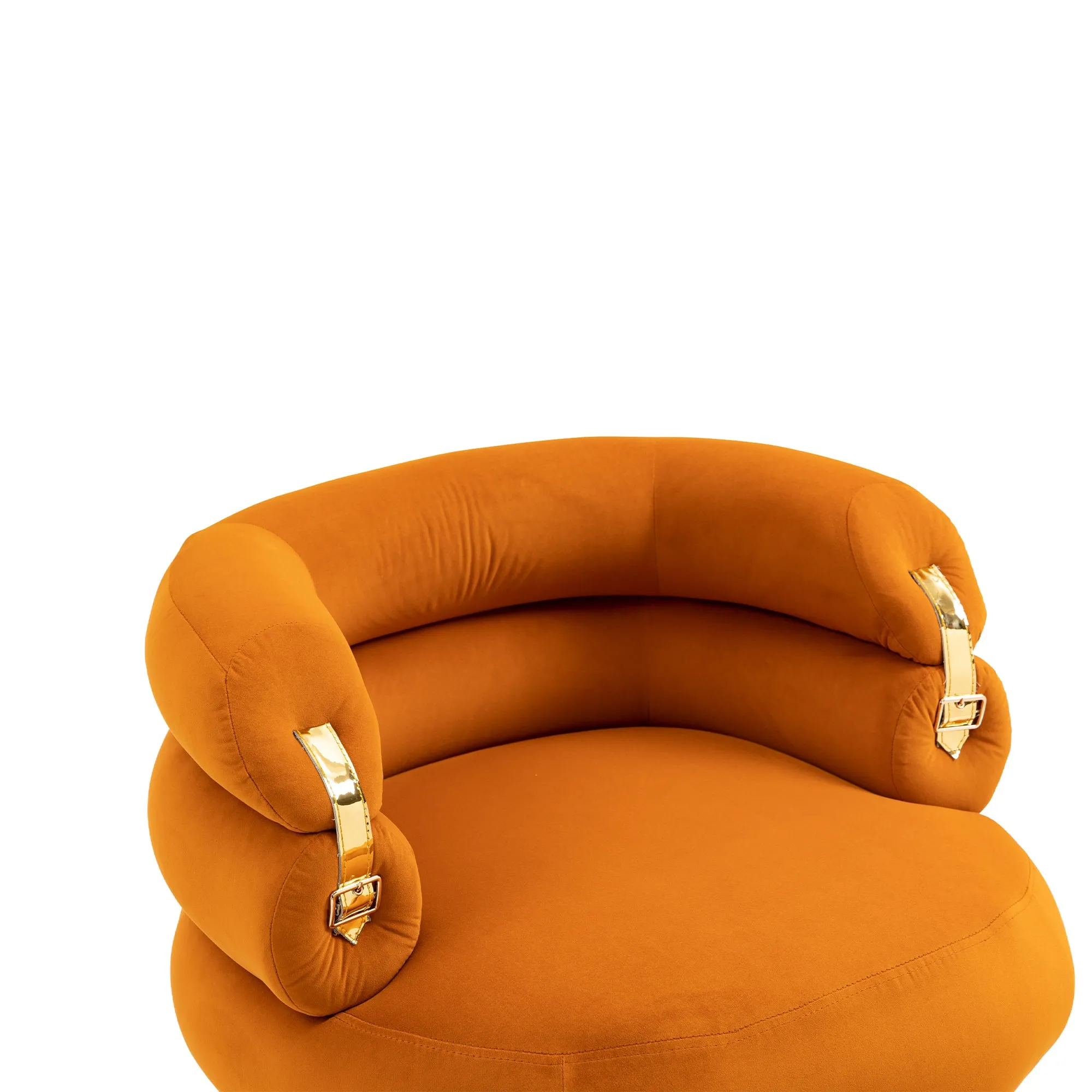 Modern Velvet Upholstered Armchair