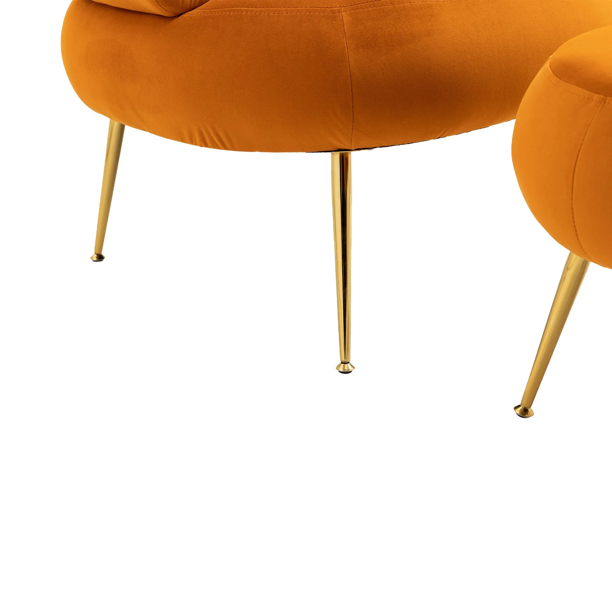 Modern Velvet Upholstered Armchair