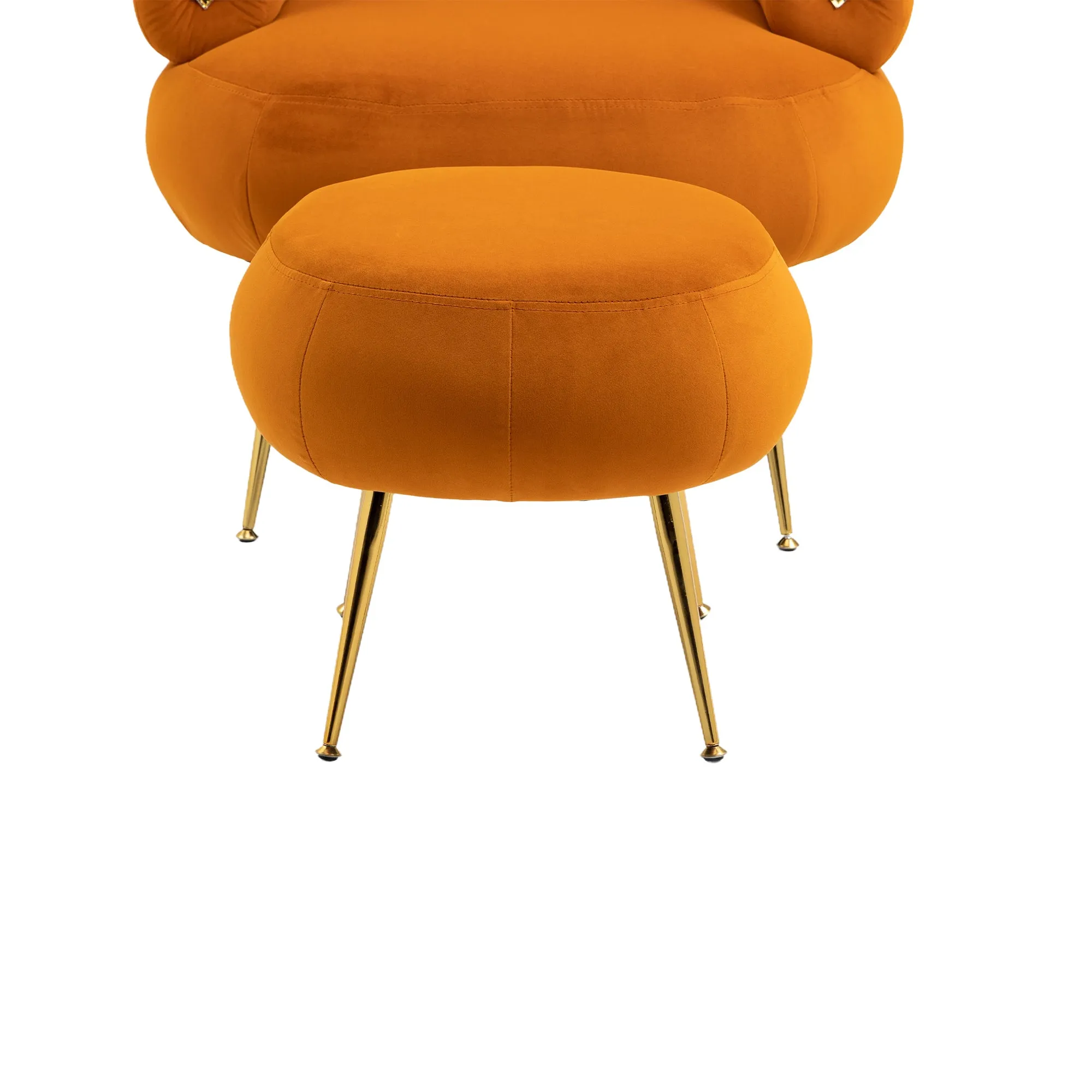 Modern Velvet Upholstered Armchair