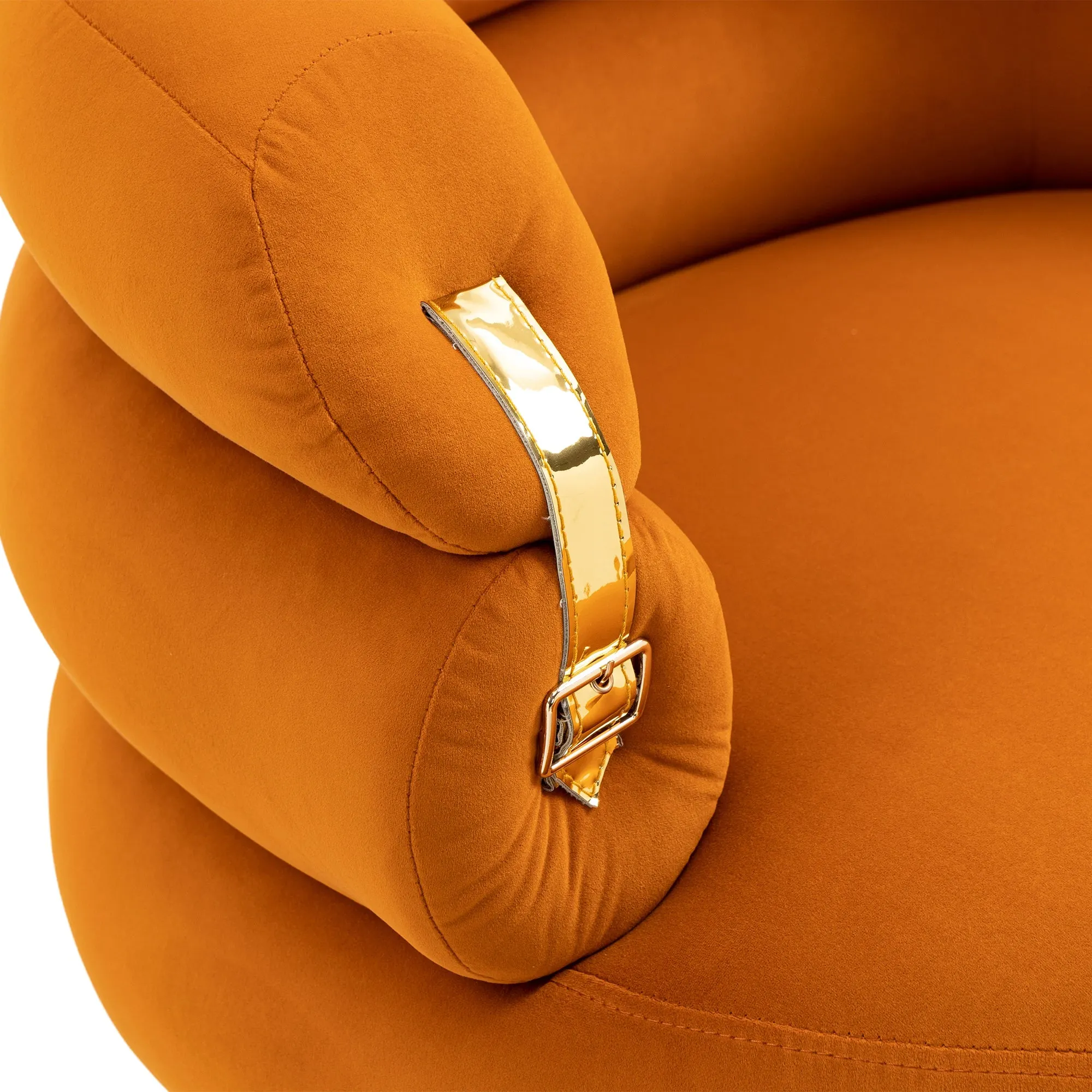 Modern Velvet Upholstered Armchair