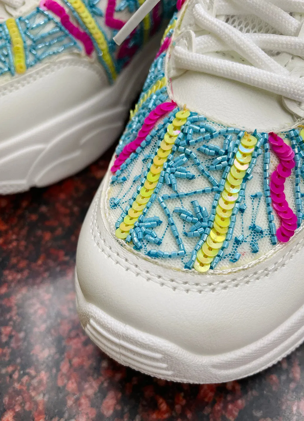 Neon Statement Custom Kanvas Sneakers