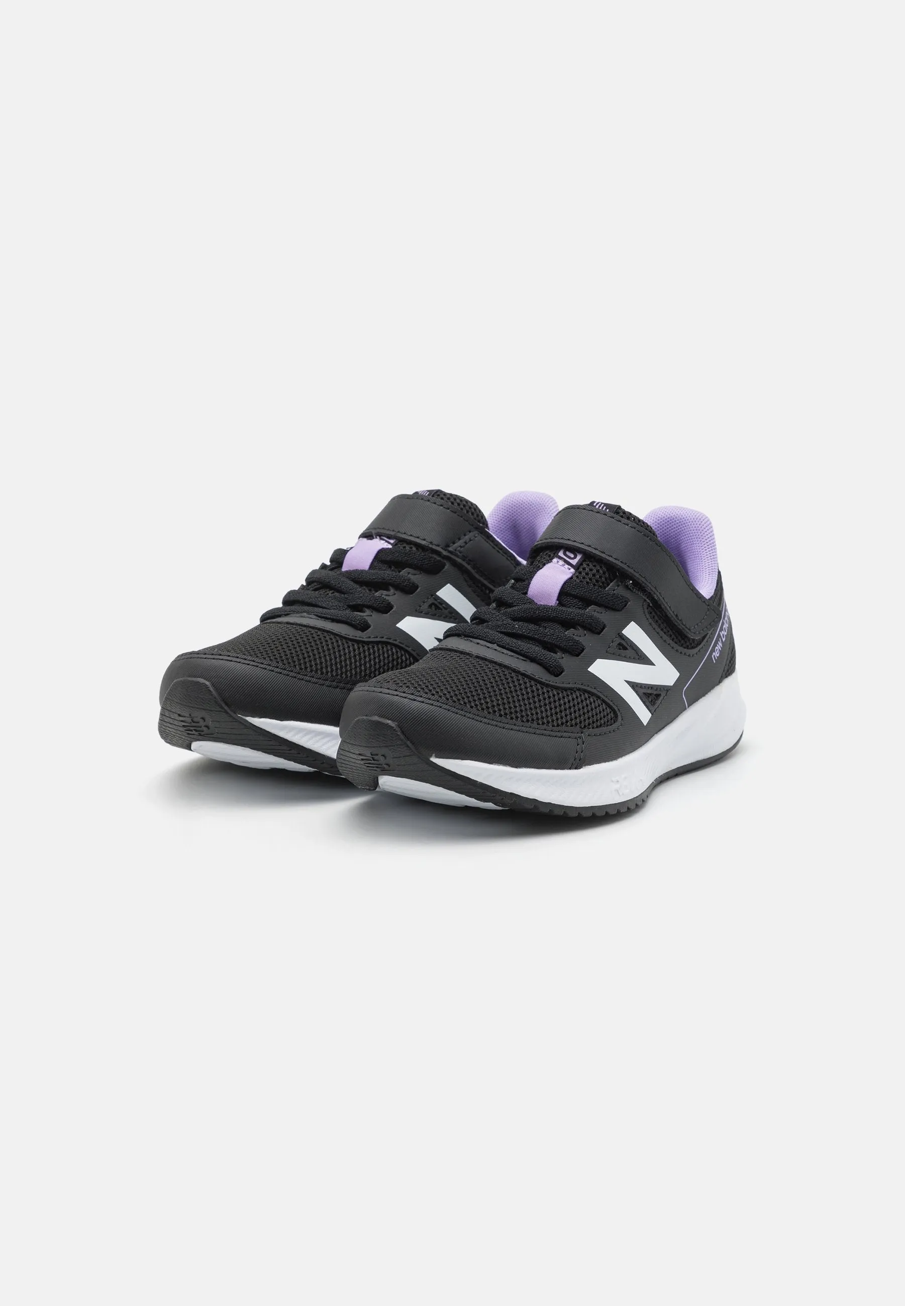 NEW BALANCE KID'S 570 HOOK N' LOOP BLACK/PURPLE RUNNING SHOE