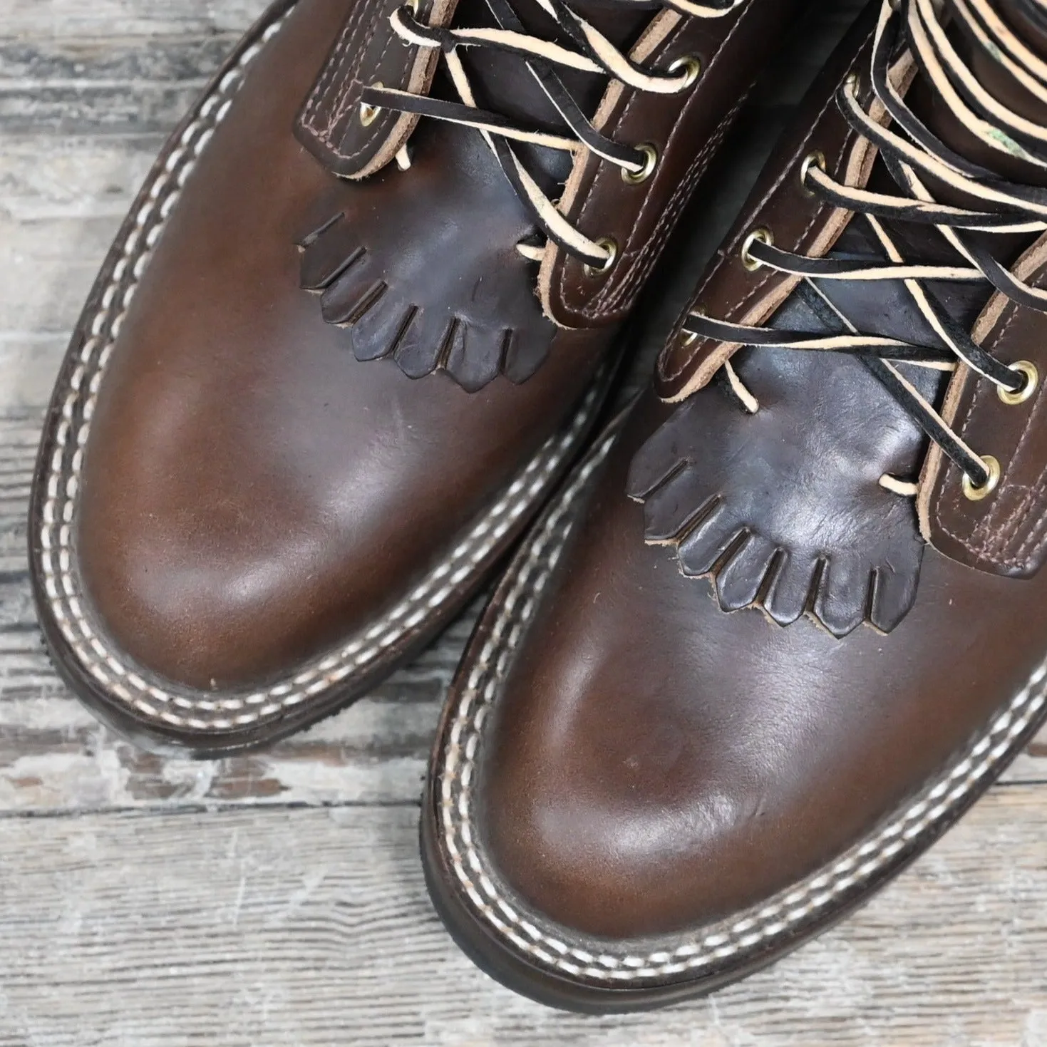 Nicks Rancher Boot in Chrome-Tanned Brown Heritage Leather