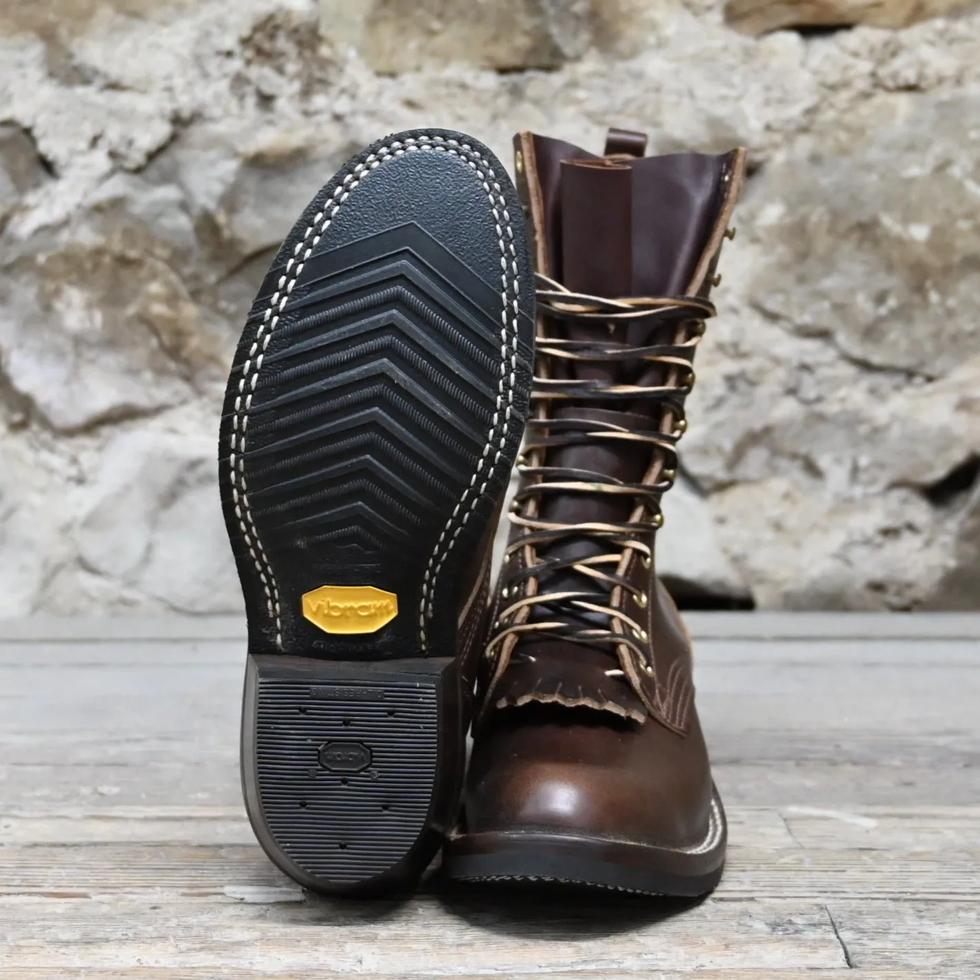 Nicks Rancher Boot in Chrome-Tanned Brown Heritage Leather