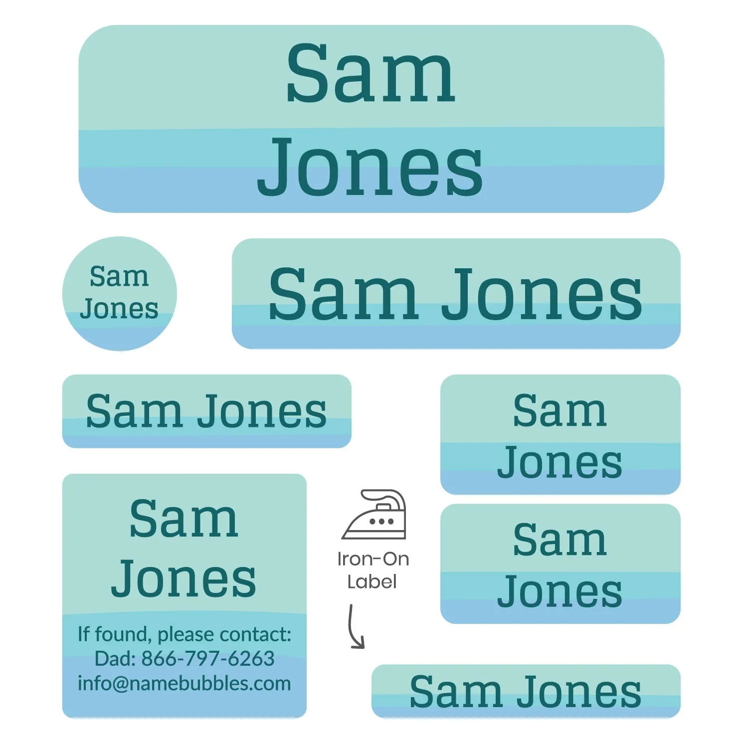 Ombre Sleepaway Camp Labels Pack