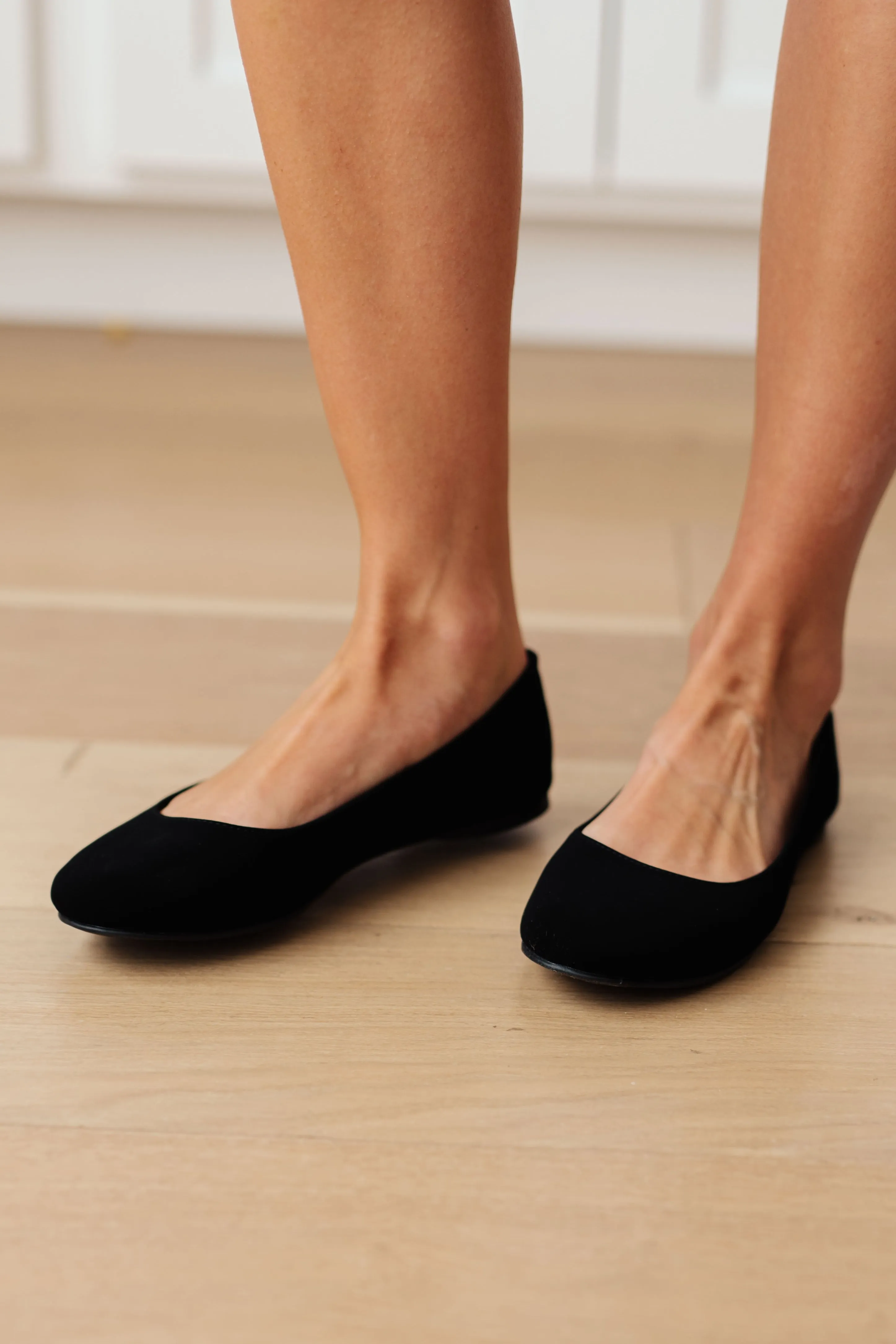 On Your Toes Ballet Flats in Black (Ships in 2-3 Weeks)