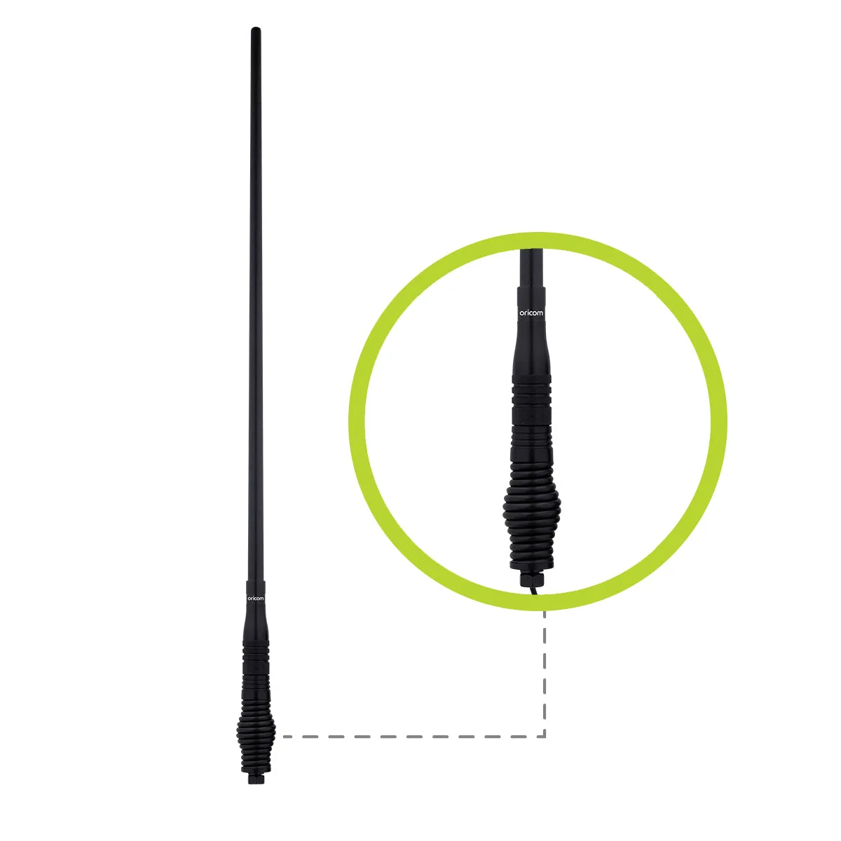 Oricom 6.5dBi UHF CB Antenna With Large Barrel Spring Base - ANU900