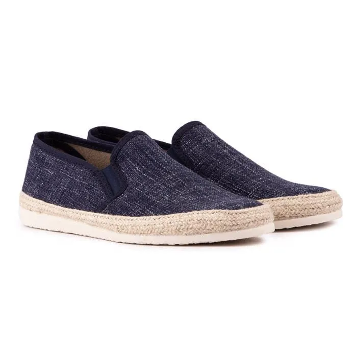 Pecan Men's Recycled Cotton Espadrilles | Navy