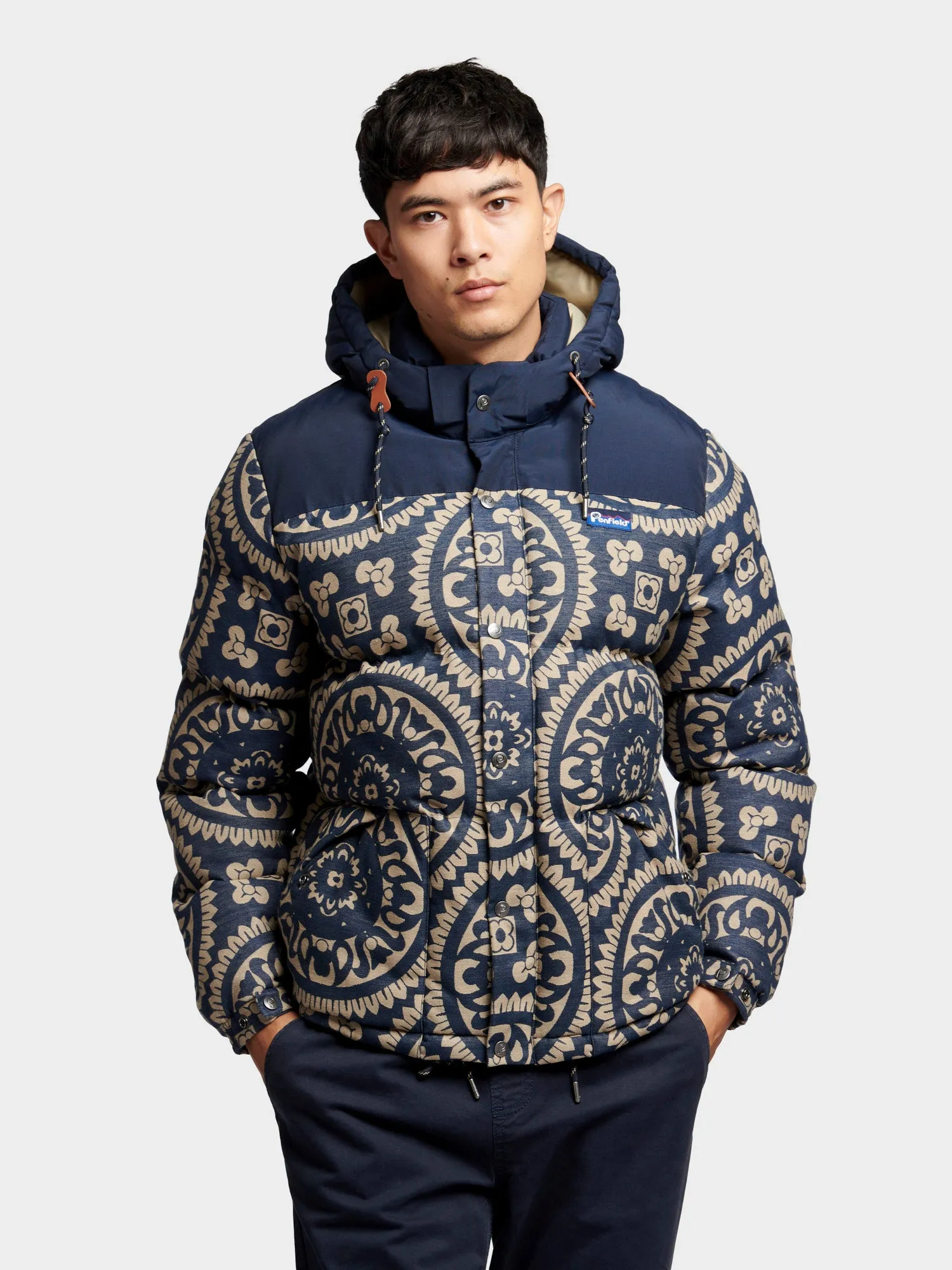 Penfield Mens Jacquard Bowerbridge Jacket Navy Blue