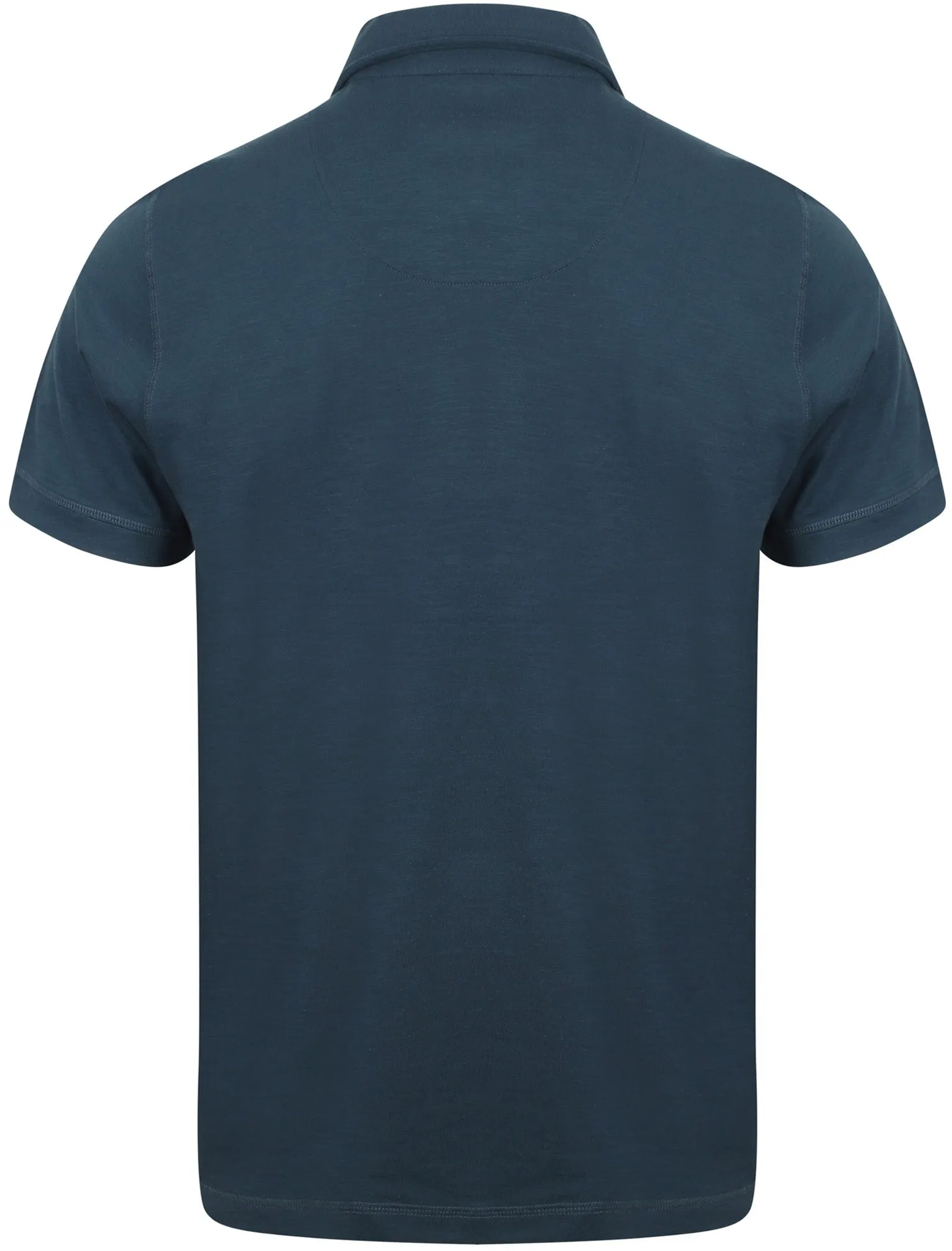 Plata Cotton Jersey Slub Polo Top In Insignia Blue - South Shore