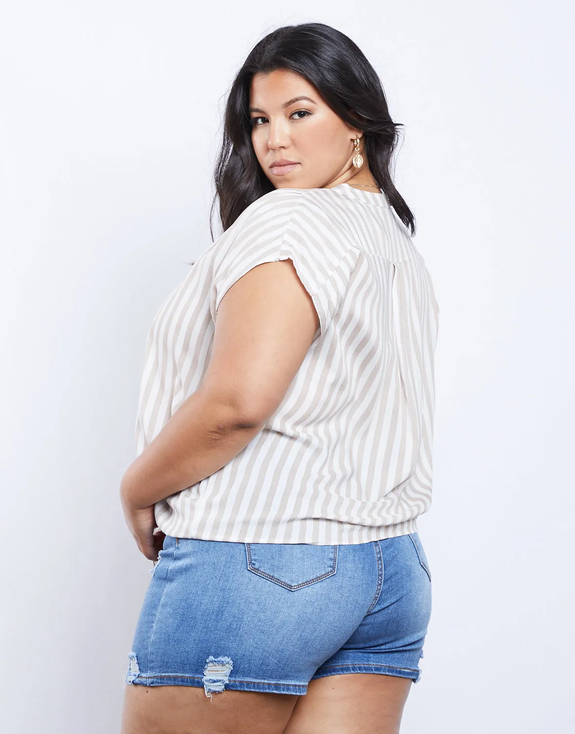 Plus Size Adrianne Striped Top