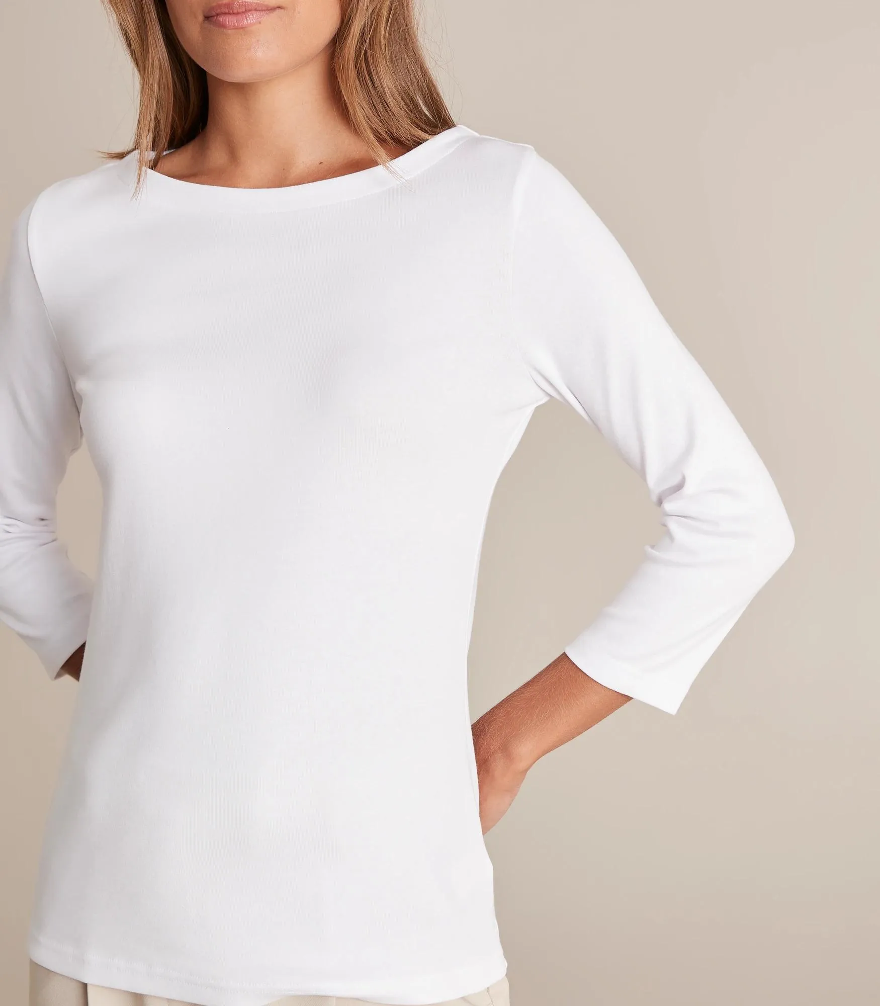 popular  Isabel Boat Neck Top - Preview - White