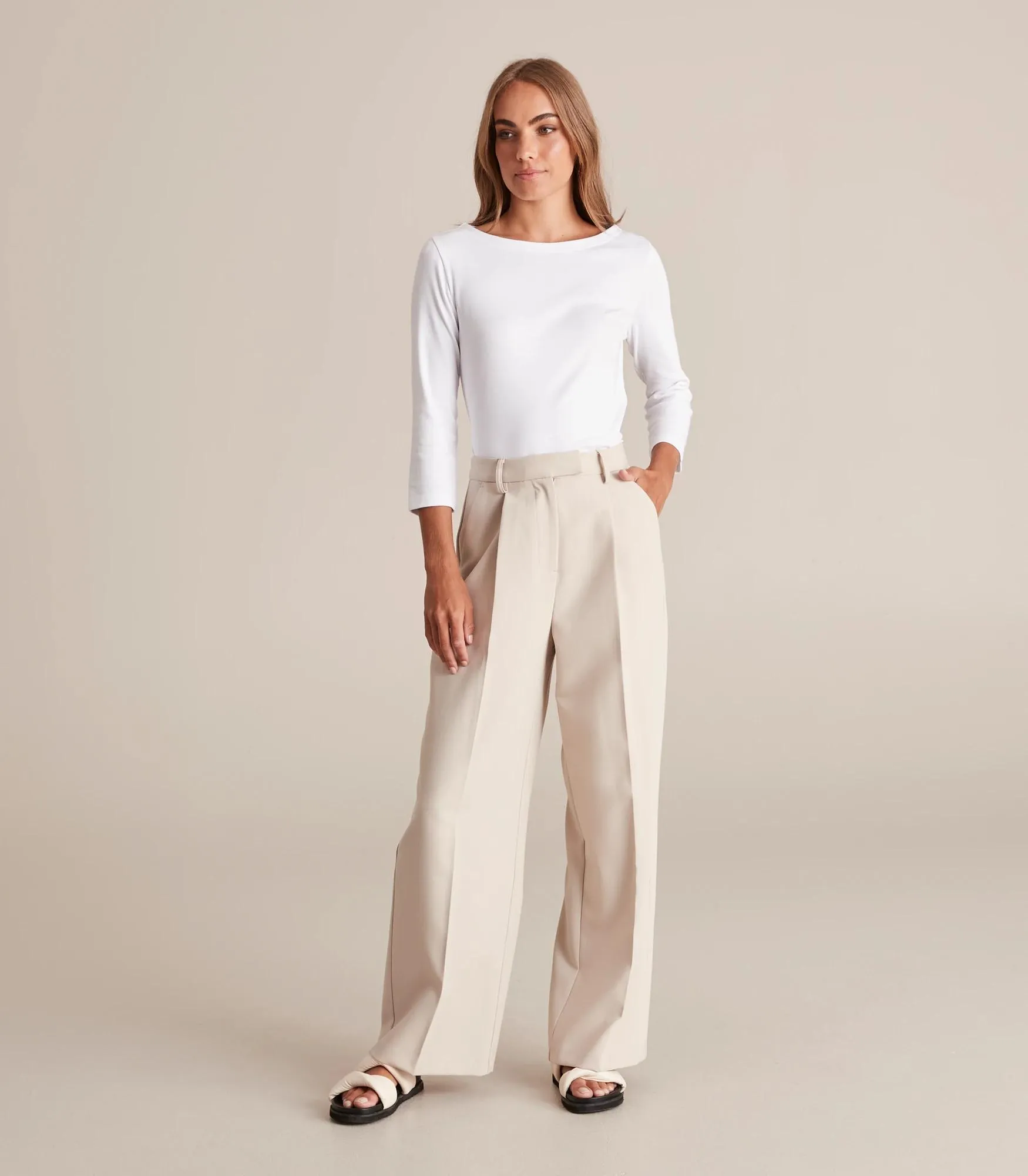 popular  Isabel Boat Neck Top - Preview - White