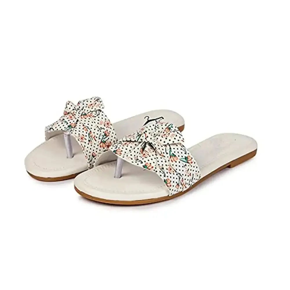 PrasKing Women Stylish Fancy Flats Sandal