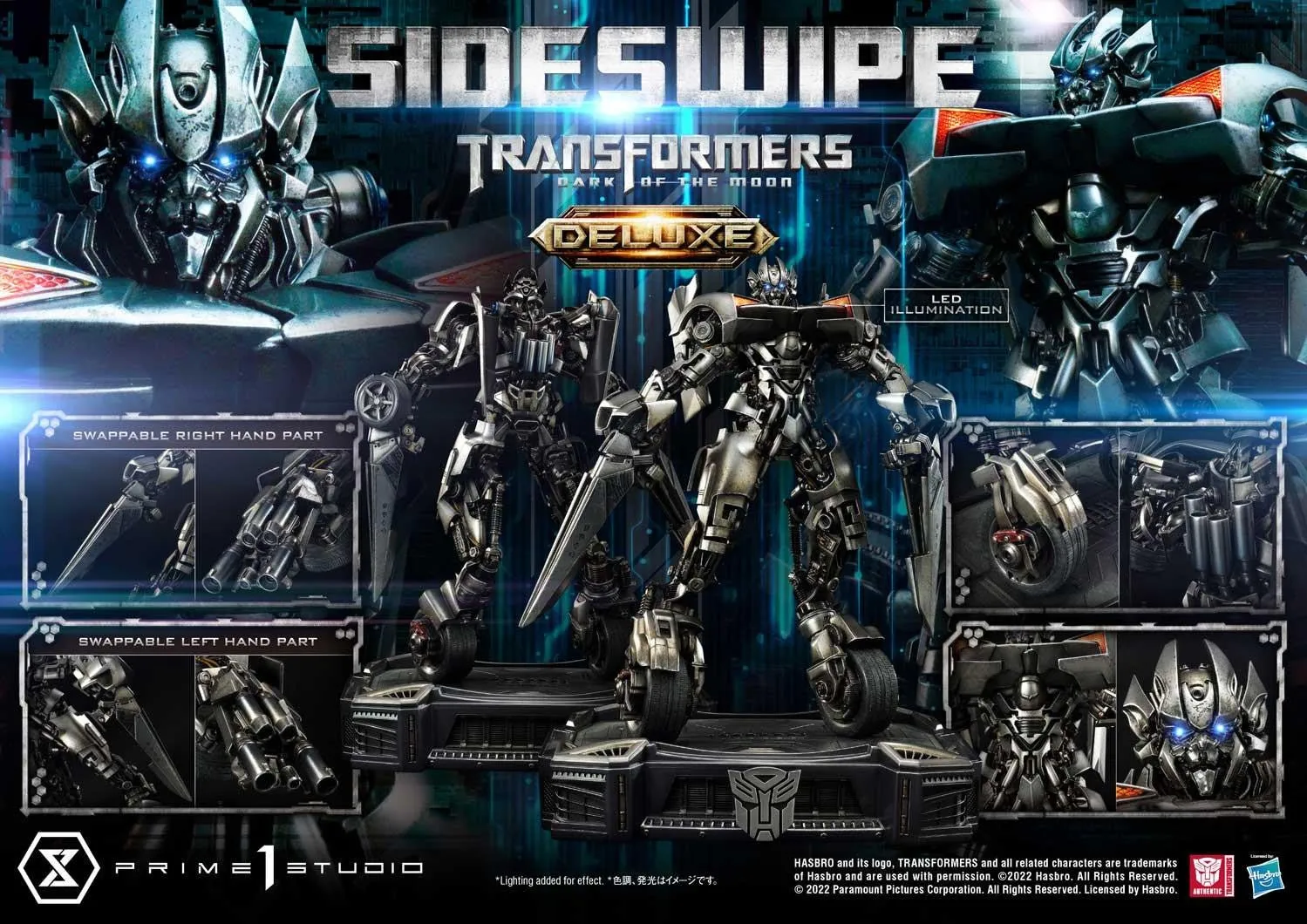 PRE-ORDER: Prime 1 Studio Museum Masterline Transformers: Dark of the Moon (Film) Sideswipe DX Bonus Version Statue