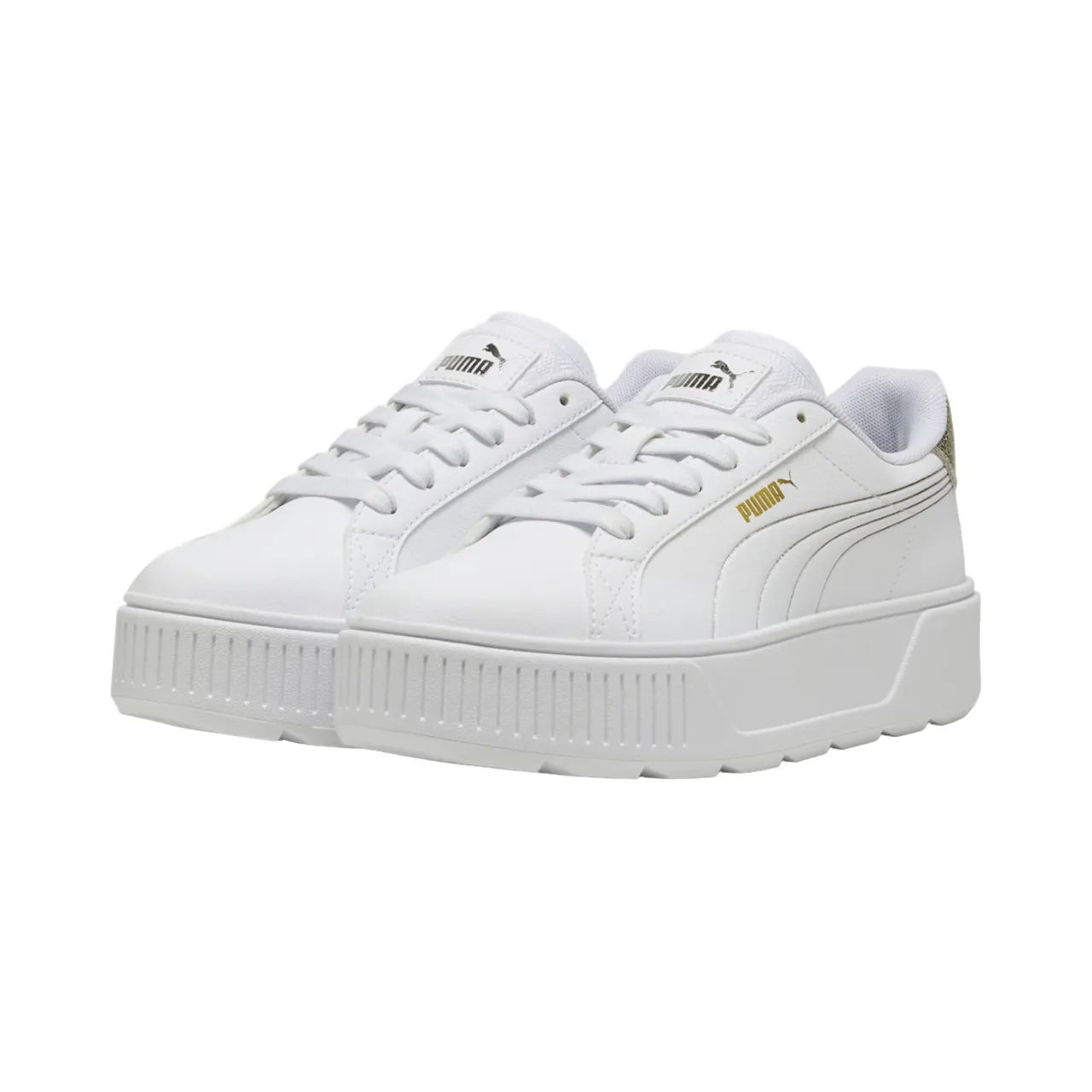 Puma scarpa sneakers da donna Karmen Metallic Shine 395099-01 bianco