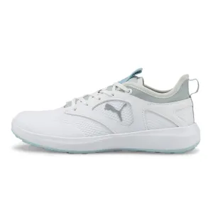 Puma Women's IGNITE Malibu Spikeless Golf Shoes - Puma White/ Puma Silver/ Lucite