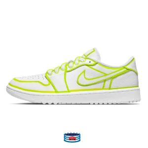 "Volt Lines" Jordan 1 Golf Shoes by Stadium Custom Kicks