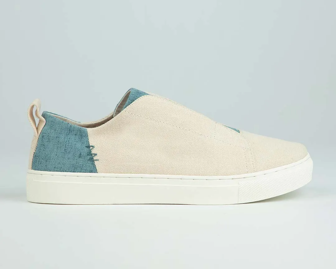 Recycled Canvas Slip-On Shoes in AQUAMARINE (For Him & Her)