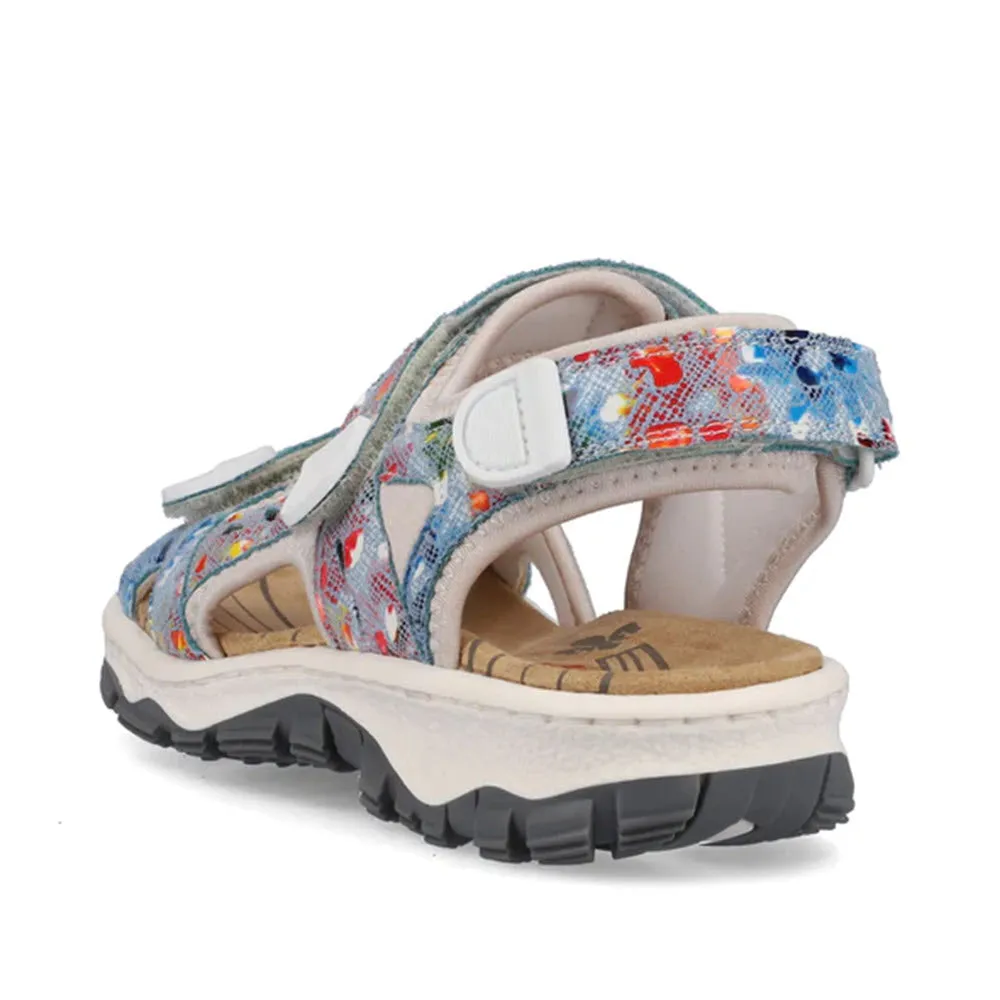 RIEKER SPORT SANDAL FLORAL MULTI - WOMENS