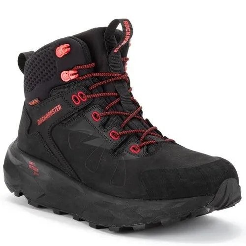 ROCKROOSTER Farmington Black 6 Inch Waterproof Hiking Boots with