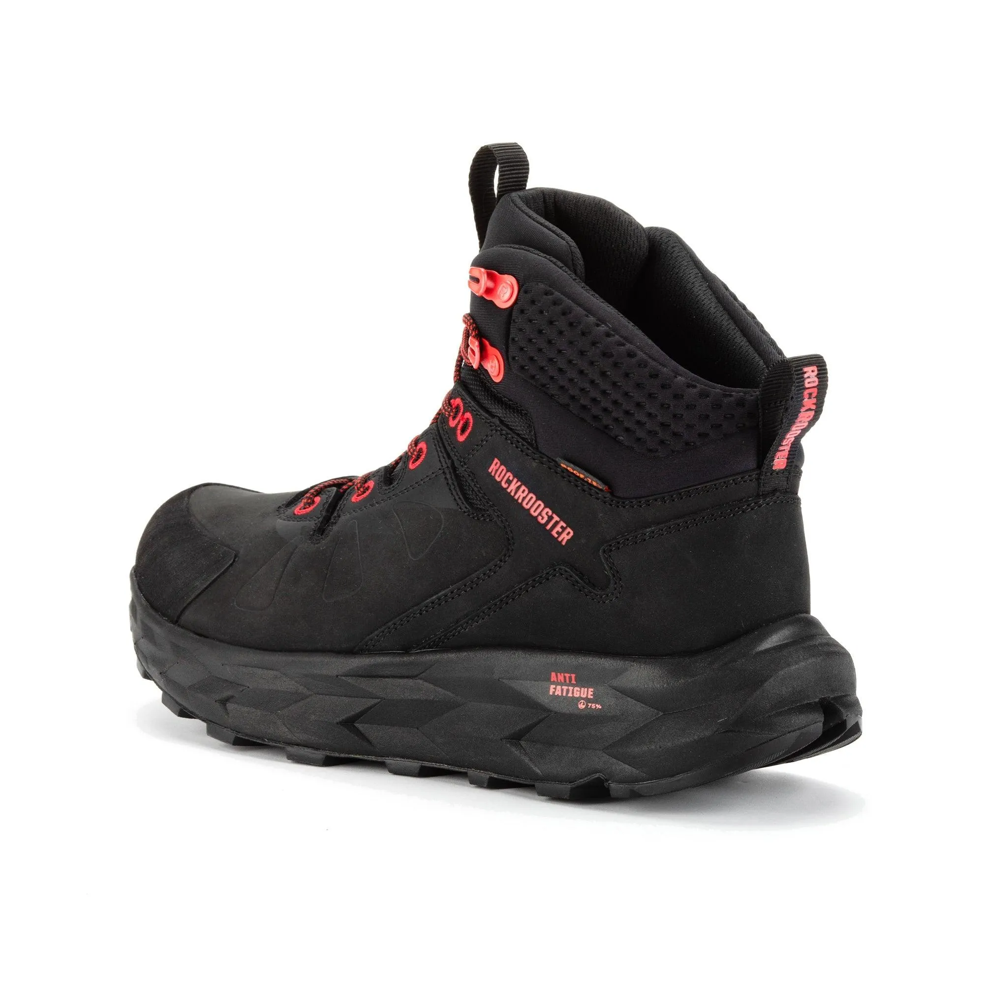 ROCKROOSTER Farmington Black 6 Inch Waterproof Hiking Boots with