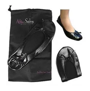 Roll-up Ballet Shoes - Black