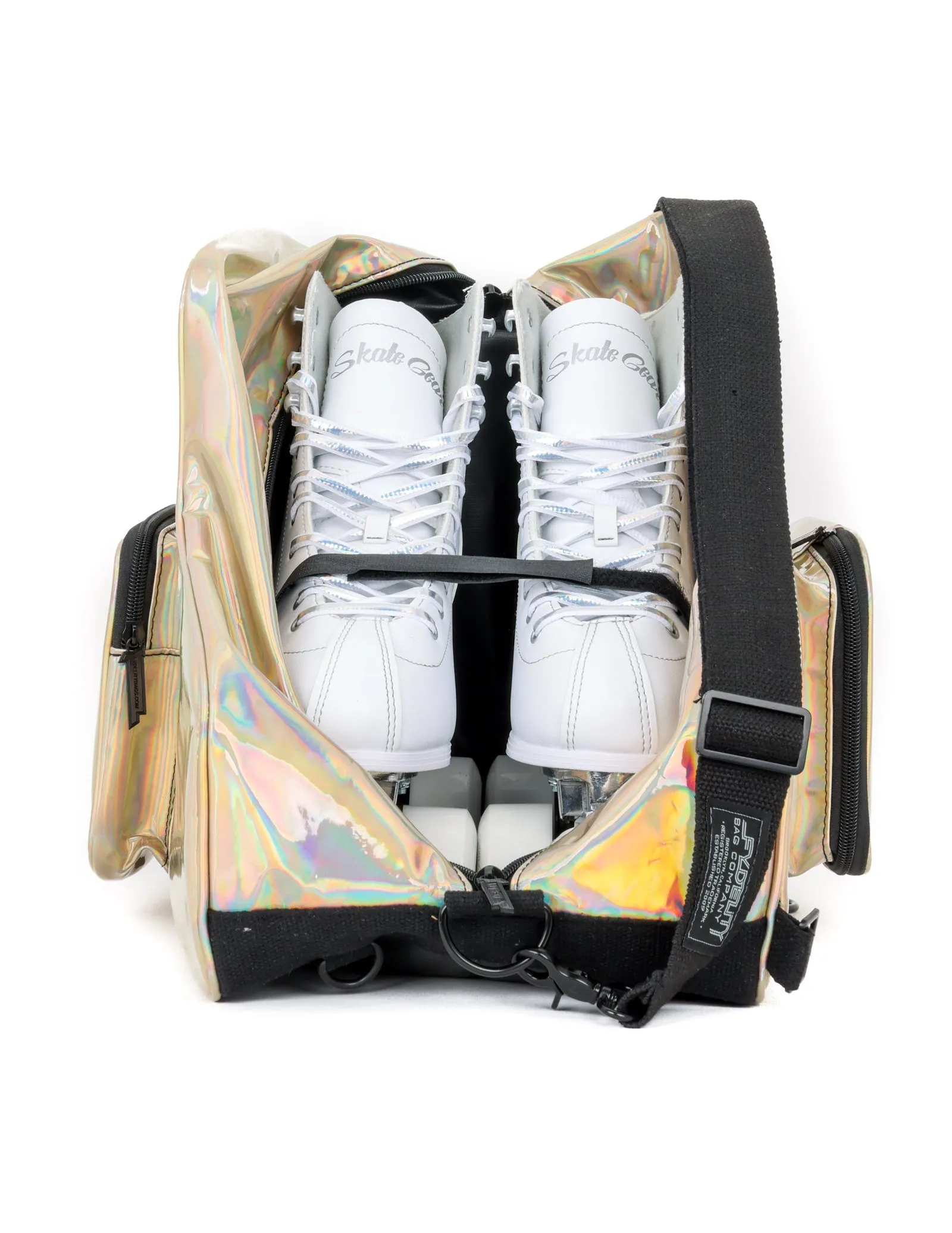 Roller Skate Backpack | Freewheelin' | Laser Rose Gold