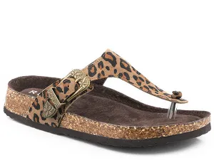 'Roper' Women's Helena Sandal - Leopard