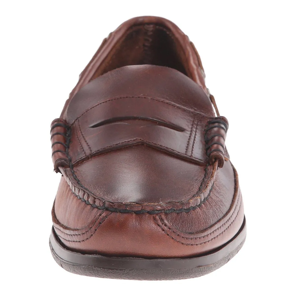 Sebago Sloop Brown Oiled Waxy Slip On Shoes