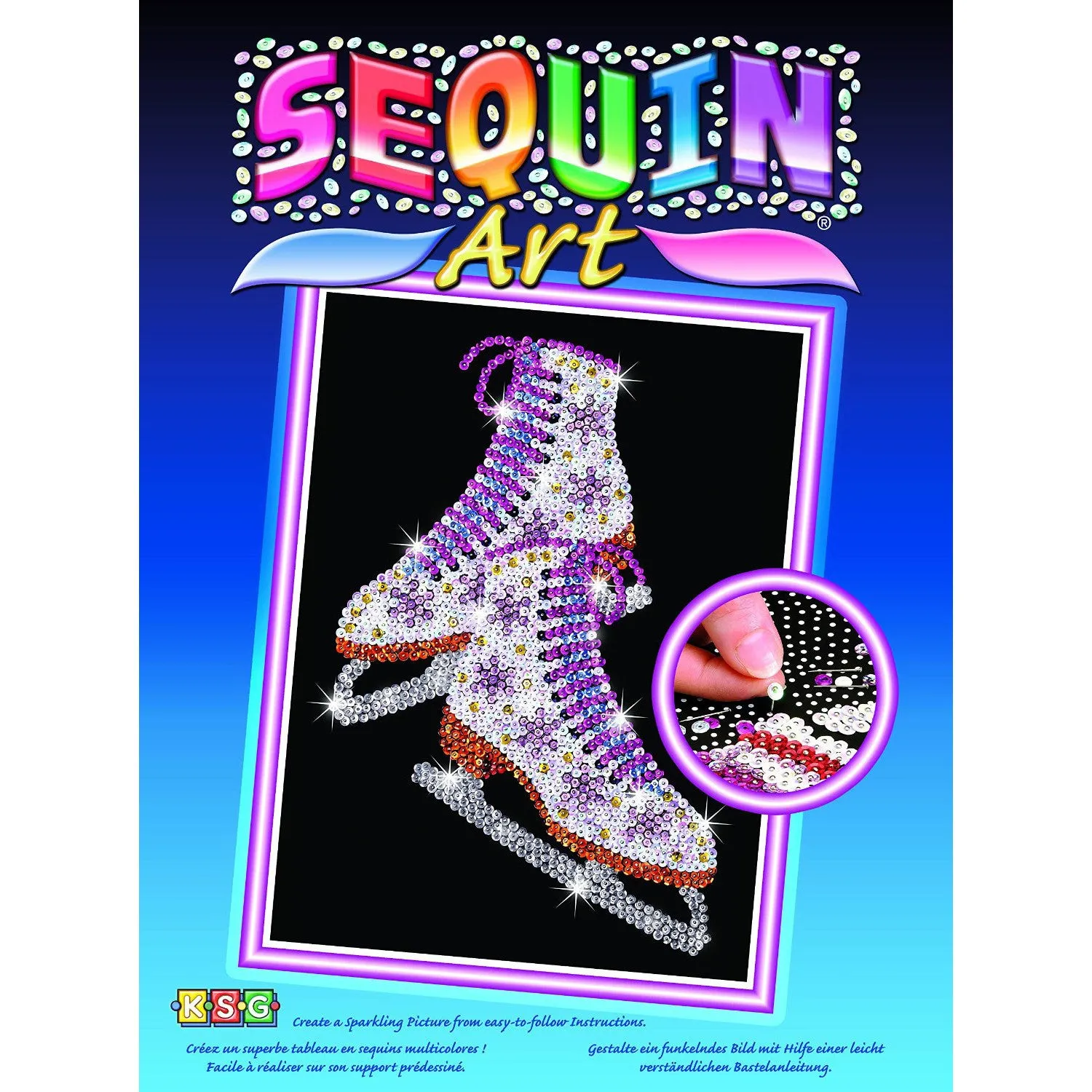 Sequin Art® Blue, Ice Skates, Sparkling Arts and Crafts Picture Kit