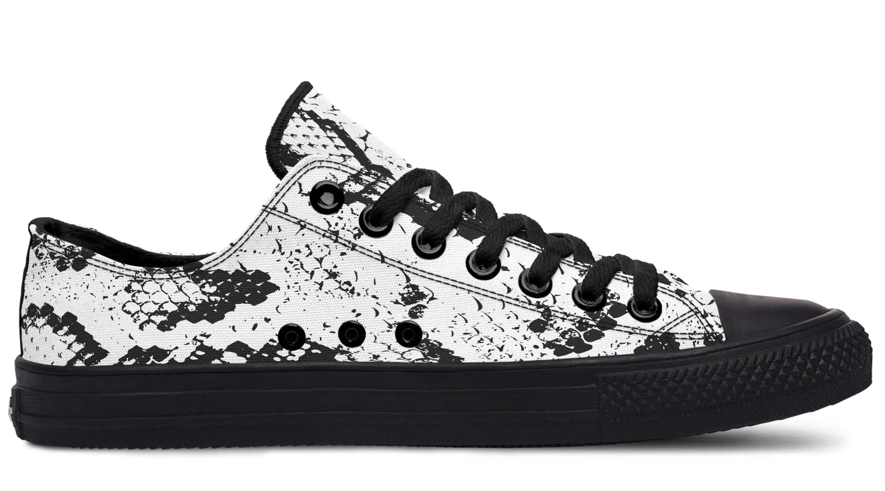 Snake Skin Low Top Shoes